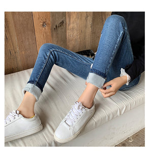 Fleeced High Waist Skinny Jeans