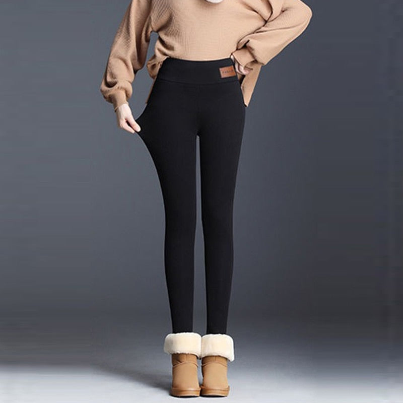 High Waisted Fleece Leggings