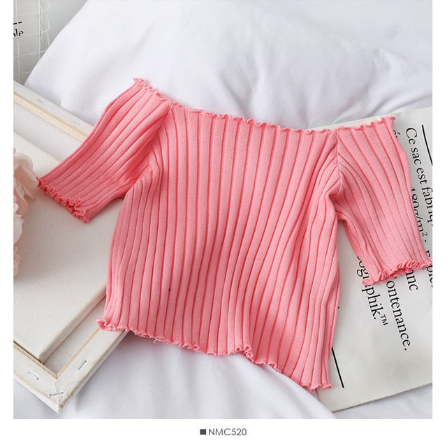 Off Shoulder Crop Top